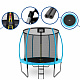 Aga SPORT EXCLUSIVE Trampolin, 244 cm 8 ft Hellblau, Kindertrampolin, Gartentrampolin mit Sicherheitsnetz + Sicherheitsnetz + Leiter