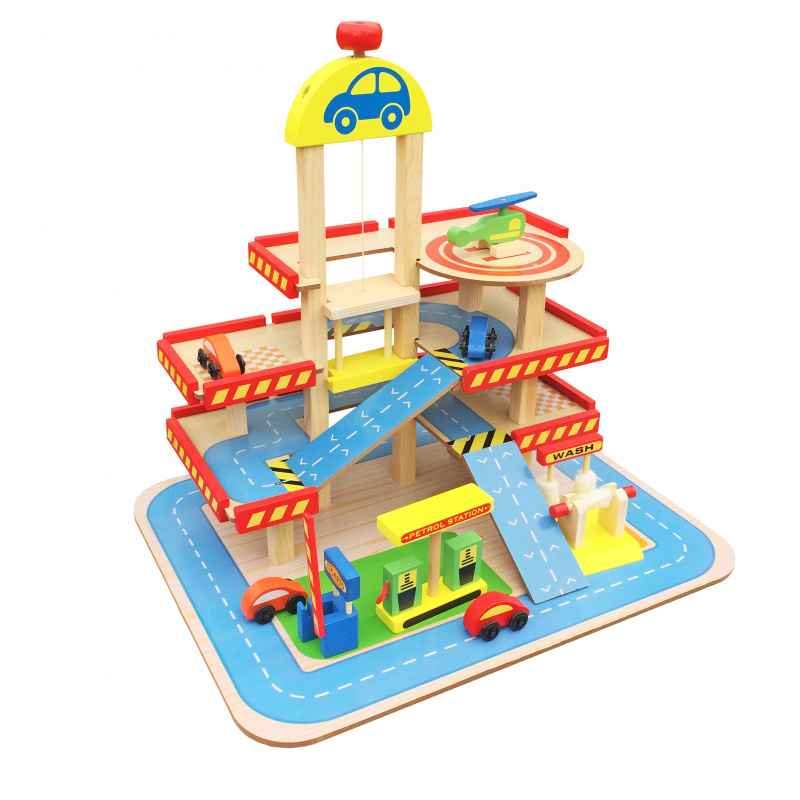 Aga4Kids Große Parkgarage aus Holz MR6104