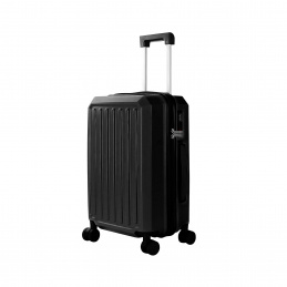 Aga Travel Hartschalen-Koffer Trolley Rollkoffer Reisekoffer mit TSA-Schloss und 4 Rollen 66x43x25cm MR4668 Schwarz