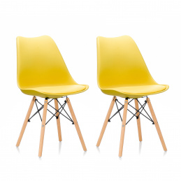 Aga 2x Esszimmerstuhl MR2035 Gelb