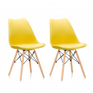 Aga 2x Esszimmerstuhl MR2035 Gelb