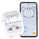 Mini termotiskárna štítků + USB kabel růžová kočka