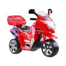 Elektrisches Kindermotorrad mit farbigen LED-Leuchten PA0241 - Rot