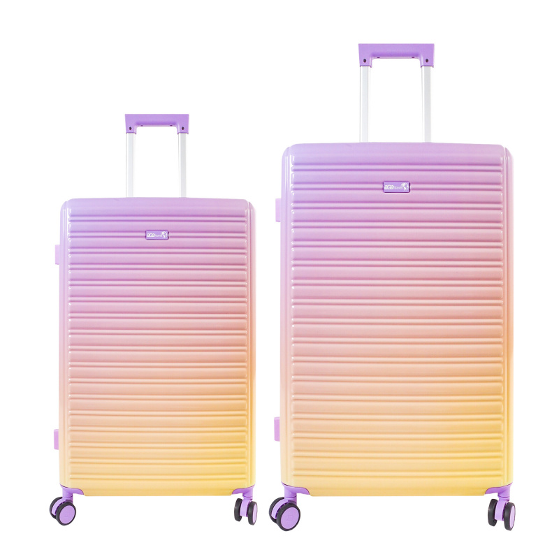 Aga Travel Kofferset 2-teilig MR4673 – Trolley Koffer 66L & 93L in Gelb/Violett – Hartschale ABS+PC mit TSA-Schloss & 360° Rollen, leicht & robust