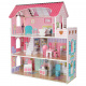 Aga MDF Holzpuppenhaus + Möbel 70cm rosa LED