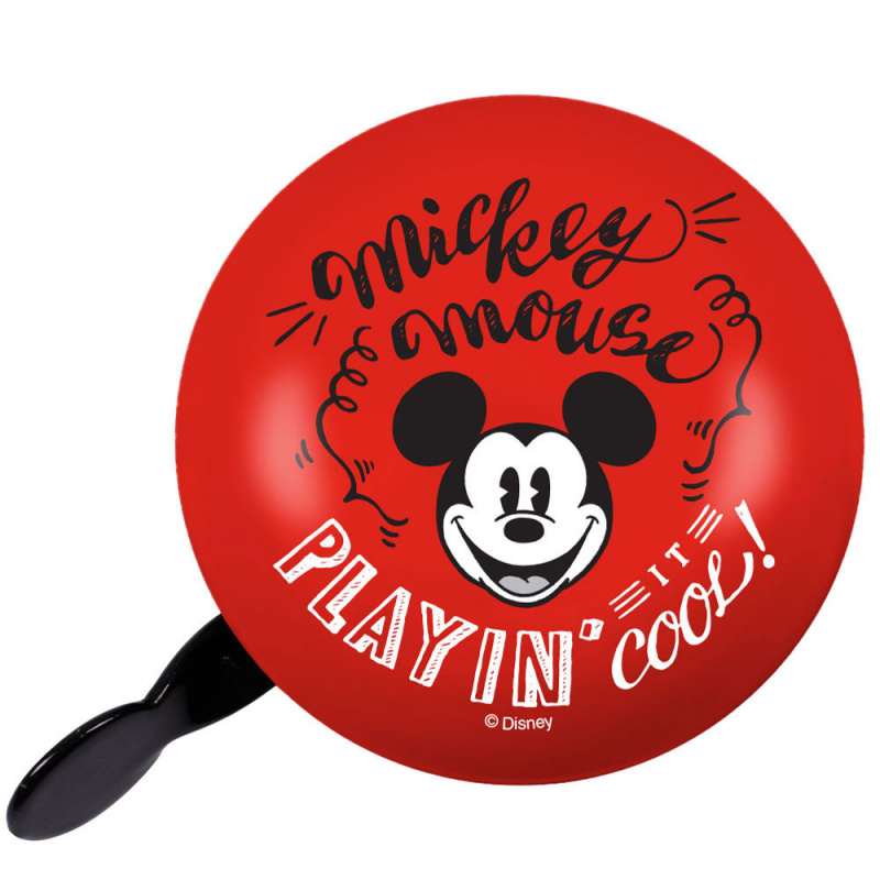 VELKÝ RETRO ZVONEK MICKEY ČERVENÝ VINTAGE