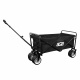 Aga Bollerwagen Gartenwagen faltbar mit Griff & Getränkehaltern bis 100 kg, Handwagen Outdoor MR 4611 Black