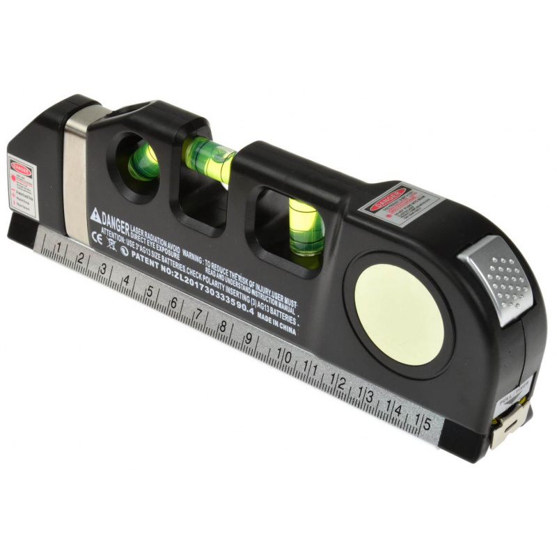 Geko Laser Wasserwaage Multifunktion Ebene Lineal Mit 2,5 M Maßband