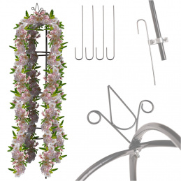 Zahradní pergola sloupek sloupek zvonek růže stojan popínavé květiny kov 195 cm