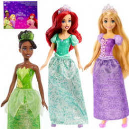 Mattel Disney Princess Zestaw 3 lalek: Ariel + Tiana + Roszpunka ZA6036 uniwersalny