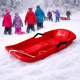 Aga Kinder Schlitten  DS492 Rot, Kinderschlitten aus Kunststoff, Stabiler Schneebob, Rodelschlitten für Kinder
