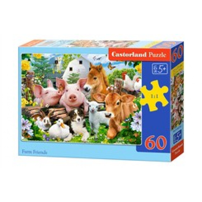 CASTORLAND Puzzle 60 Teile - Freunde des Bauernhofs