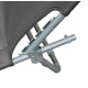 Linder Exclusiv Klappbarer Garten-Liegestuhl GM4001DG Grau