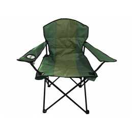 Aga Klappstuhl MR2002 – Campingstuhl mit Armlehnen & Angelstuhl mit Getränkehalter, bis 120 kg Dunkelgrün Faltbar Stuhl, Gartenstuhl