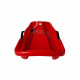 Aga Kinder Schlitten  DS492 Rot, Kinderschlitten aus Kunststoff, Stabiler Schneebob, Rodelschlitten für Kinder