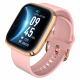 Garett GRC STYLE Smartwatch Gold mit rosa Silikonarmband