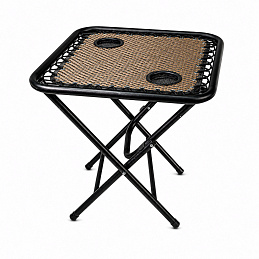 Aga Campingtisch MR46TB – Klapptisch 50x50x50 cm mit 2 Getränkehaltern – faltbar, stabil & wetterfest – kompakt für Camping & Reisen