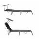 Aga Garten-Liegestuhl MR4254-Grey mit Baldachin