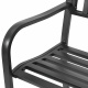 Aga Gartenbank Metall, 2-Sitzer Sitzbank, Parkbank bis 240kg belastbar, Terrassenbank für Garten, Balkon und Terrasse MR2006 127x60x87cm