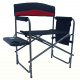 Aga Campingstuhl mit Tisch & Seitentasche Rot / Schwarz  – Faltbarer Regiestuhl mit Armlehnen, Aluminiumgestell, bis 100 kg, für Outdoor, Angeln & Garten