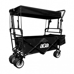Aga Bollerwagen Faltbar mit Dach, Handwagen MR4612 Schwarz