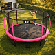 Aga SPORT EXCLUSIVE Trampolin 366 cm 12 ft Rosa, Kindertrampolin, Gartentrampolin mit Sicherheitsnetz + Sicherheitsnetz + Leiter