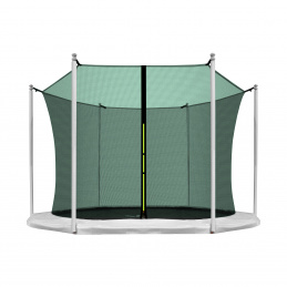 Aga Sicherheitsnetz für Trampolin mit Innennetz 250 cm für 6 Stangen Dunkelgrün