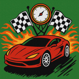 Malowanie po numerach dla dzieci 25x25cm KHO1315 Chwila zwycięstwa AP0082 uniwersalny