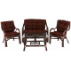 Aga Rattan-Garnitur BUTEO Choco Dunkelbraun