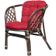 Aga Rattan-Garnitur BAHAMA Choco Dunkelrot