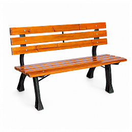 Linder Exclusiv Gartenbank 2-Sitzer Parkbank bis 240Kg Gartenmöbel Holzbank MC4411 120x57x70cm