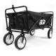Aga Bollerwagen Gartenwagen faltbar mit Griff & Getränkehaltern bis 80 kg, Handwagen Outdoor  MR 4610 Black