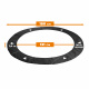 Aga Trampolin Randabdeckung mit innerem Netz 180 cm 6 ft Schwarz, Randschutz, Trampolinzubehör, Federabdeckung für Trampolin