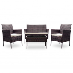 Aga Garten Rattan Set MR4253 Dunkelbraun