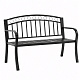 Aga Metall-Gartenbank mit ausklappbarem Tisch 127x53x84 cm