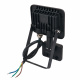 LED-Strahler RODIX PREMIUM mit PIR-Sensor LED-Strahler Aussen/Innen LED Scheiwerfer Wasserdichte - 10W - IP65 - 850Lm - kaltweiß - 6000K - 36 Monate Garantie