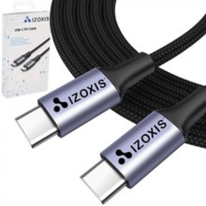 USB Typ-C PD Kabel, 2m Izoxis 18927 Schwarz