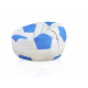 Aga Sitzsack Relaxationbag BALL XXXL Blau - Weiß + Fußstütze