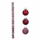 Aga Weihnachtskugeln MIX 3cm 16 Stück Rot/Baumzweig