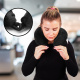 Aga Reisekissen Nackenkissen Flugzeug Reisekissen Nackenkissen Stützkissen luxuriöses kompaktes und leichtes Quick Pack für Camping Schlafrestkissen DS1702 Schwarz