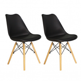 Aga 2x Esszimmerstuhl MR2035 Schwarz