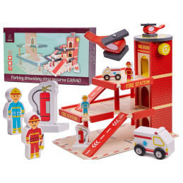 Aga LULILO Holzgarage GANAO Feuerwehr