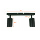 LED Deckenleuchte VIKI-X 2x LED-Deckenleuchte LED-Deckenlampe LED-Deckestrahler GU10 - schwarz