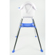 Doloni Kinder-Esszimmerstuhl Kinderhochstuhl Weiß-Blau