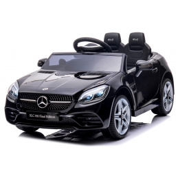 Mercedes SLC 300 czarny Piankowe Koła Eva, miękki fotelik Licencja Akumulator litowo-jonowy