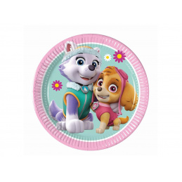 Paw Patrol Pappteller Skye und Everest 20 cm 8 Stück