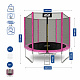 Aga SPORT TOP Trampolin, 244 cm 8 ft Rosa, Kindertrampolin, Gartentrampolin mit Sicherheitsnetz + Sicherheitsnetz + Leiter