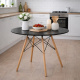 Aga Esstisch 80 cm Schwarz