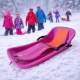 Aga Kinder Schlitten  DS495 Rosa, Kinderschlitten aus Kunststoff, Stabiler Schneebob, Rodelschlitten für Kinder