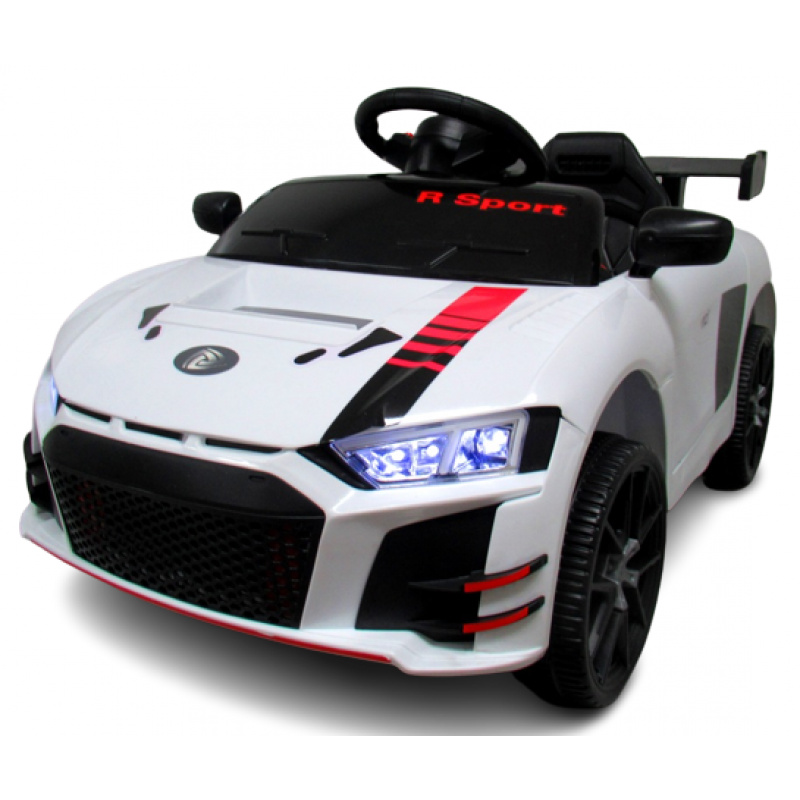 Cabrio A1 Biały, autko na akumulator, funkcja bujania, PILOT